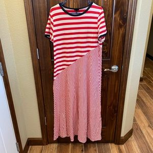 Who What Wear Striped Maxi Dress